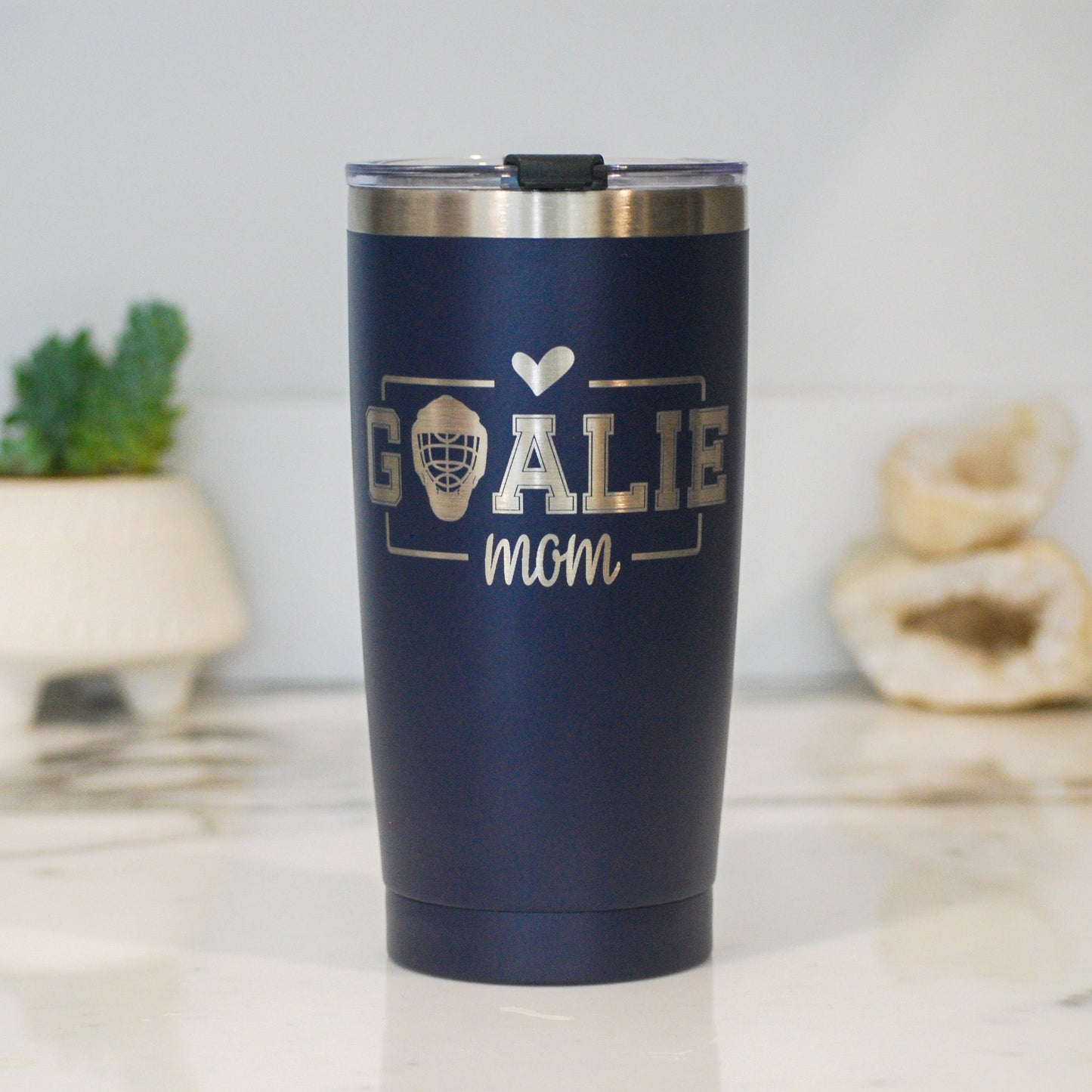 Hockey Customizable Player Image Name & Number 20 oz Tumbler (YETI option available!)