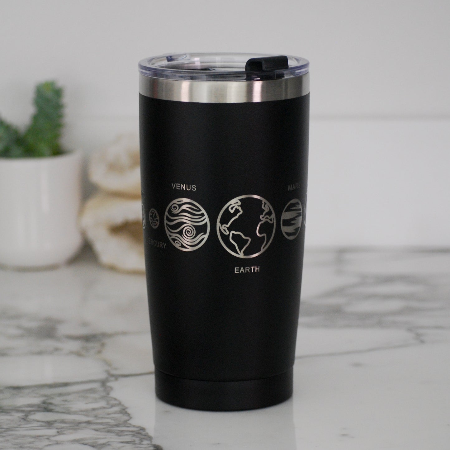 Solar System 20oz Tumbler, 20oz Custom Engraved Tumbler, Full Wrap