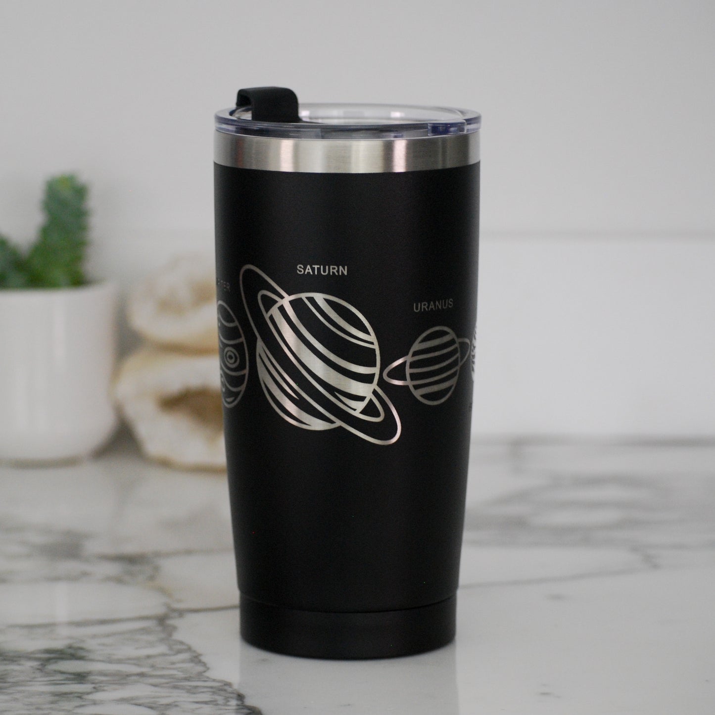 Solar System 20oz Tumbler, 20oz Custom Engraved Tumbler, Full Wrap