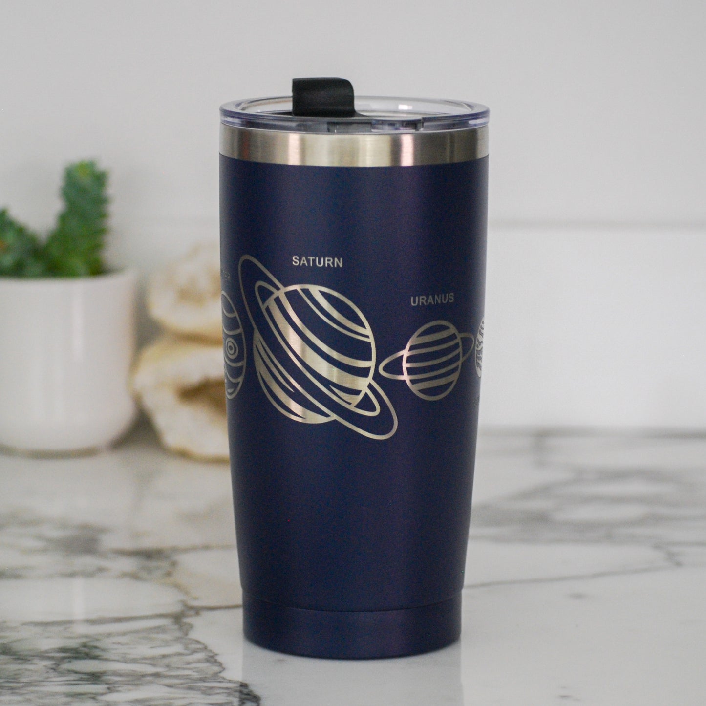 Solar System 20oz Tumbler, 20oz Custom Engraved Tumbler, Full Wrap