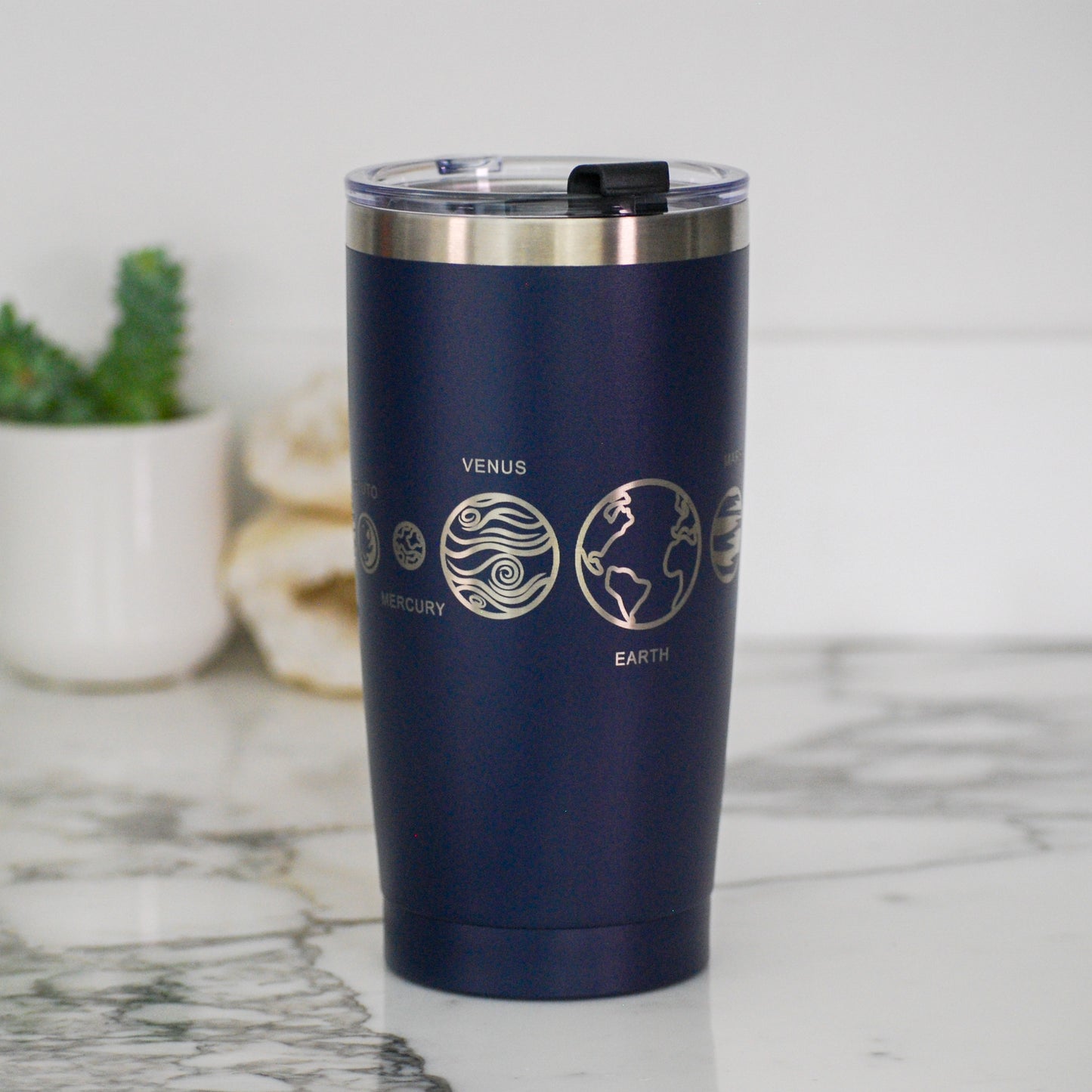 Solar System 20oz Tumbler, 20oz Custom Engraved Tumbler, Full Wrap